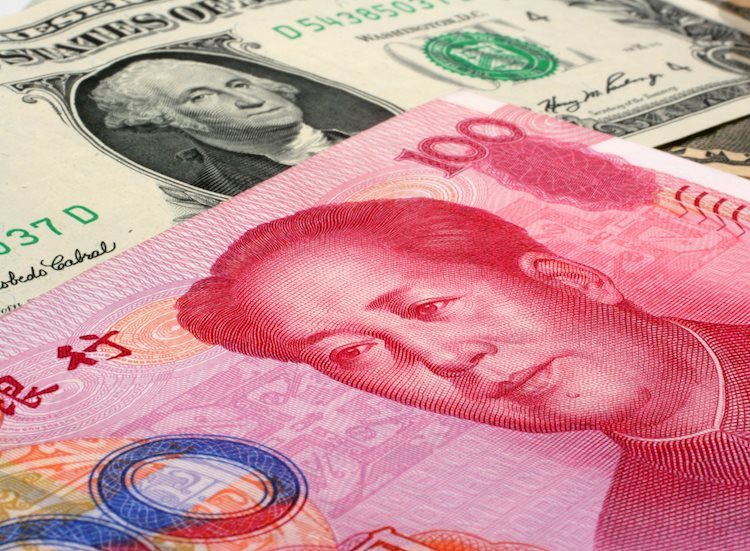中國人民銀行將人民幣中間價設立為6.8764，上週五報6.8838